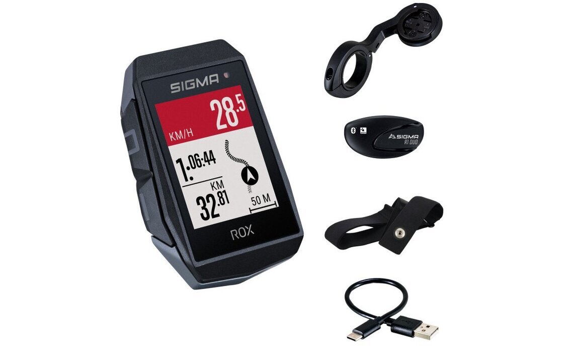 Sigma ROX 11.1 Evo HR set Bike Computer complete set