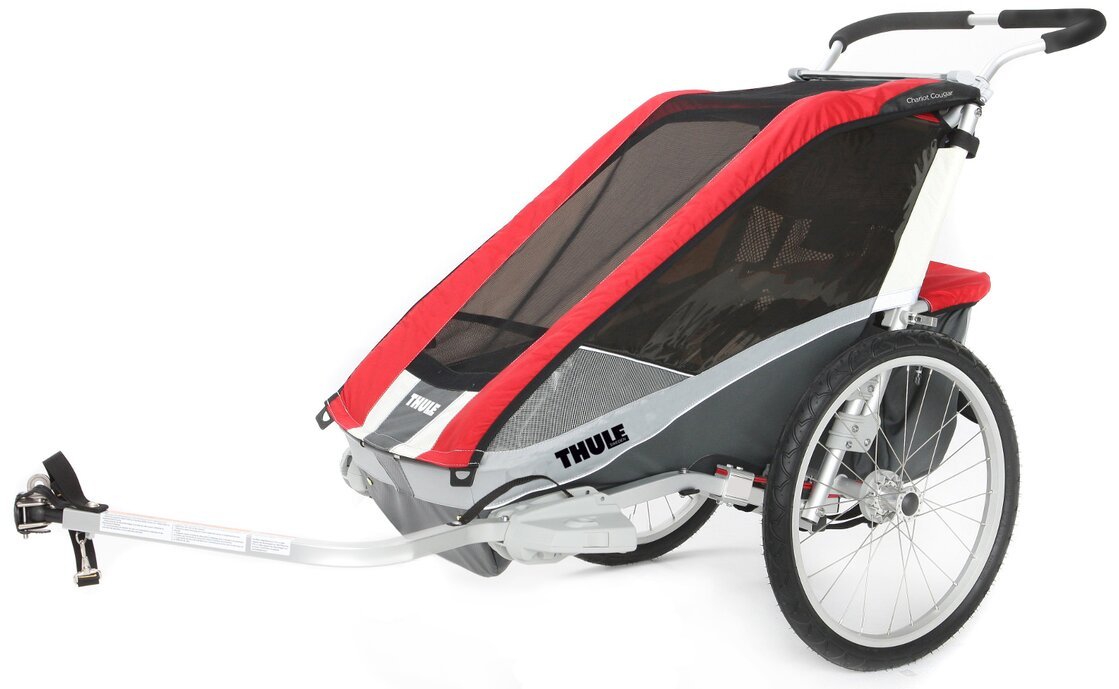 Thule Chariot Cougar 2 Red, incl. bike set