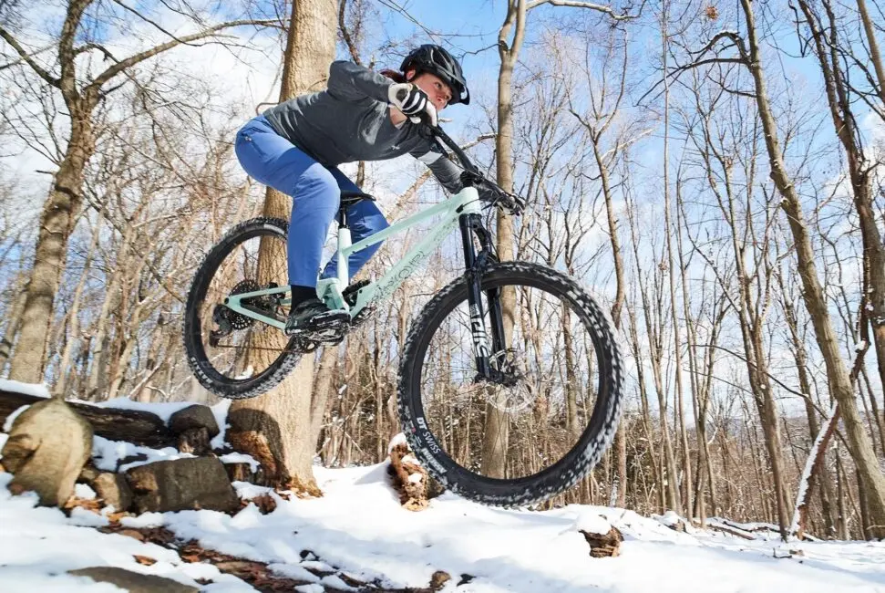 winter jumping bike
