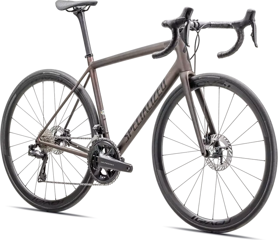 Specialized Aethos Pro - Shimano Ultegra Di2 – 2025 - Satin Carbon - Red Pearl Black - sideview