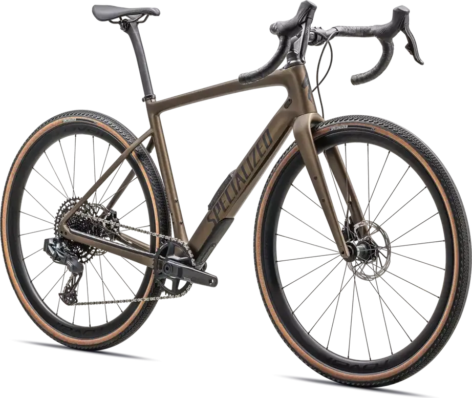 Specialized Diverge Expert Carbon – 2025 - Satin Burnt Gold Metallic - Black Liquid Metal