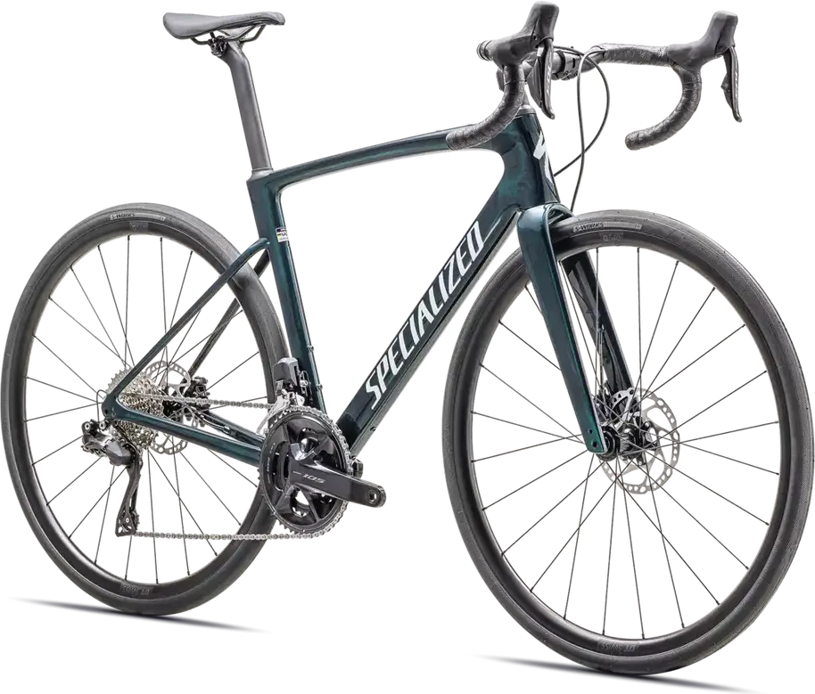 Specialized Roubaix SL8 Comp – 2025 - Gloss Lagoon Tint over Carbon - Morning Mist